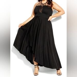 City Chic Plait Detail Maxi Dress Size 18